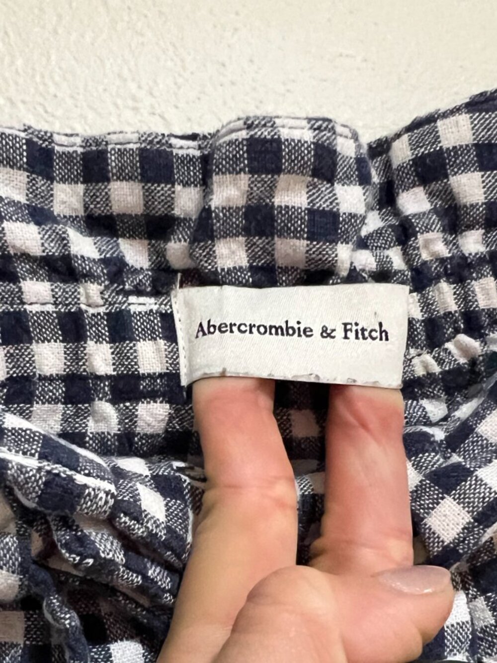 Abercrombie Blue Gingham Pants - Picture 7 of 7